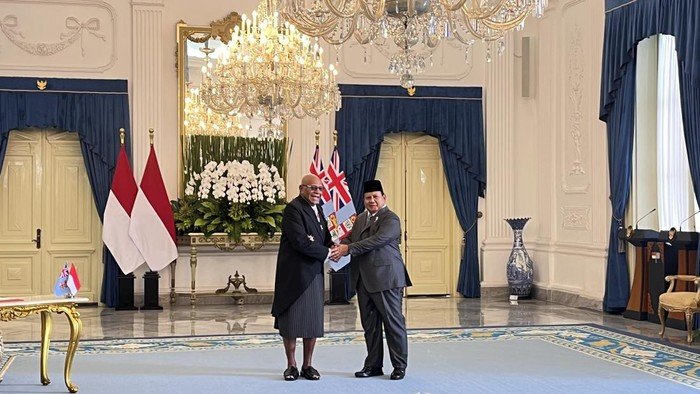 Prabowo Terima Kunjungan Resmi PM Republik Fiji di Istana Merdeka